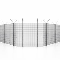 Modulares Sicherheitszaunsystem Vario-Inline mit Doppelstabgittermatte enge Masche